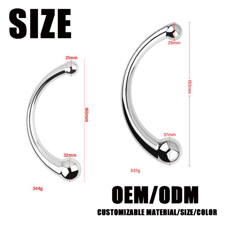 SEXBAY can be customized medical 304 stainless steel metal anal plug Metal anal reamer massage plug double head