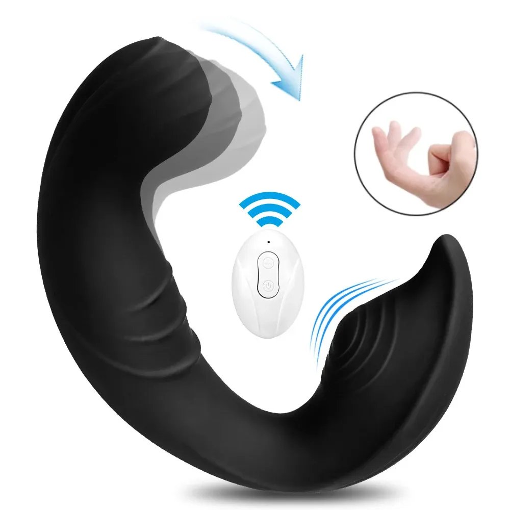 Factory Sale U Shape Dildo Vibrator Prostate Massager Masturbators Remote Control Anal Plug Vibrators Big Butt Plug Sex Toys
