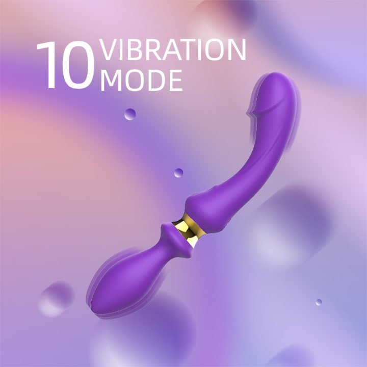 Handheld Double head vibrator G spot stimulation AV wand anal sex 10 vibrational frequency Dildo Vibrator Sex Toy for Woman