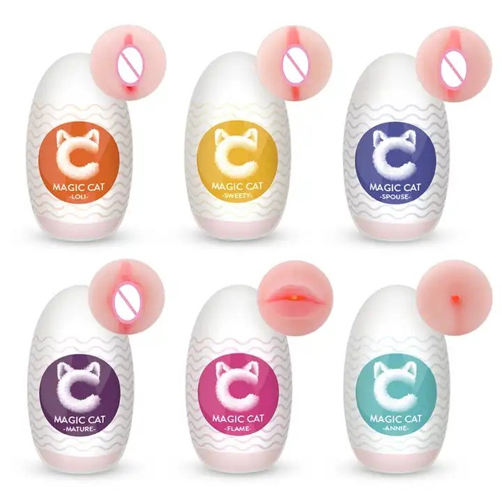 Top Seller Mini Male Masturbator Adult Men Sex Toys Oral Pussy Anal 6 Kinds Of Egg Masturbation Cup Magic Cat