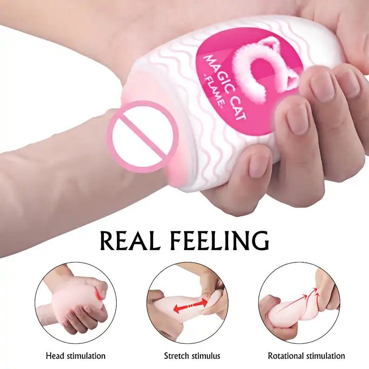 Top Seller Mini Male Masturbator Adult Men Sex Toys Oral Pussy Anal 6 Kinds Of Egg Masturbation Cup Magic Cat