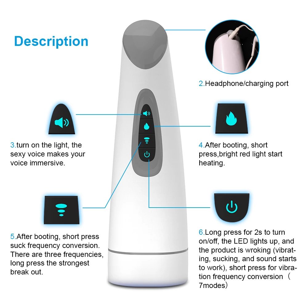 Sucking 7 Vibrating Vagina Anal Masturbator waterproof Pussy Sex Toys For Men supplier Male Automatic Heating Masturbation Cup