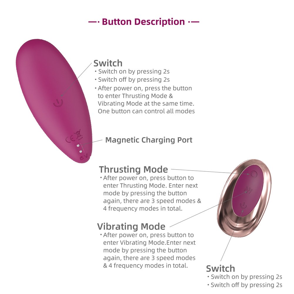 Hot Selling Silicone Male Anal Plug Vibrator Remote Control Thrusting Sex Toy for Adults Sexual Health Care