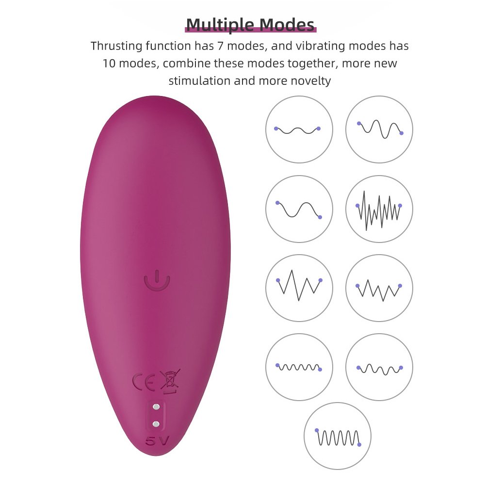Hot Selling Silicone Male Anal Plug Vibrator Remote Control Thrusting Sex Toy for Adults Sexual Health Care