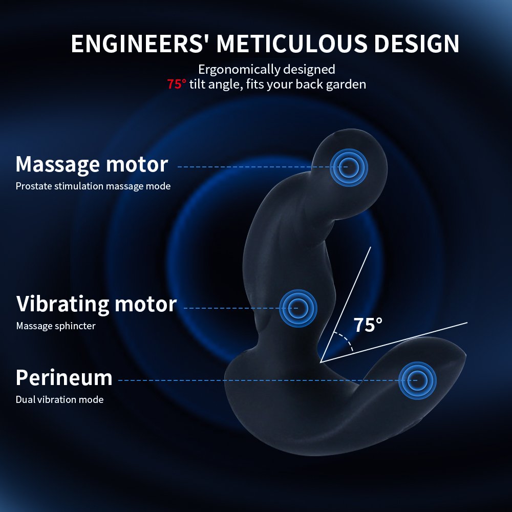 Wireless Remote Control G-Shape Prostate Massager ABS Silicone Adult Sex Toy with Vibrators Juguetes Sexuales for Men