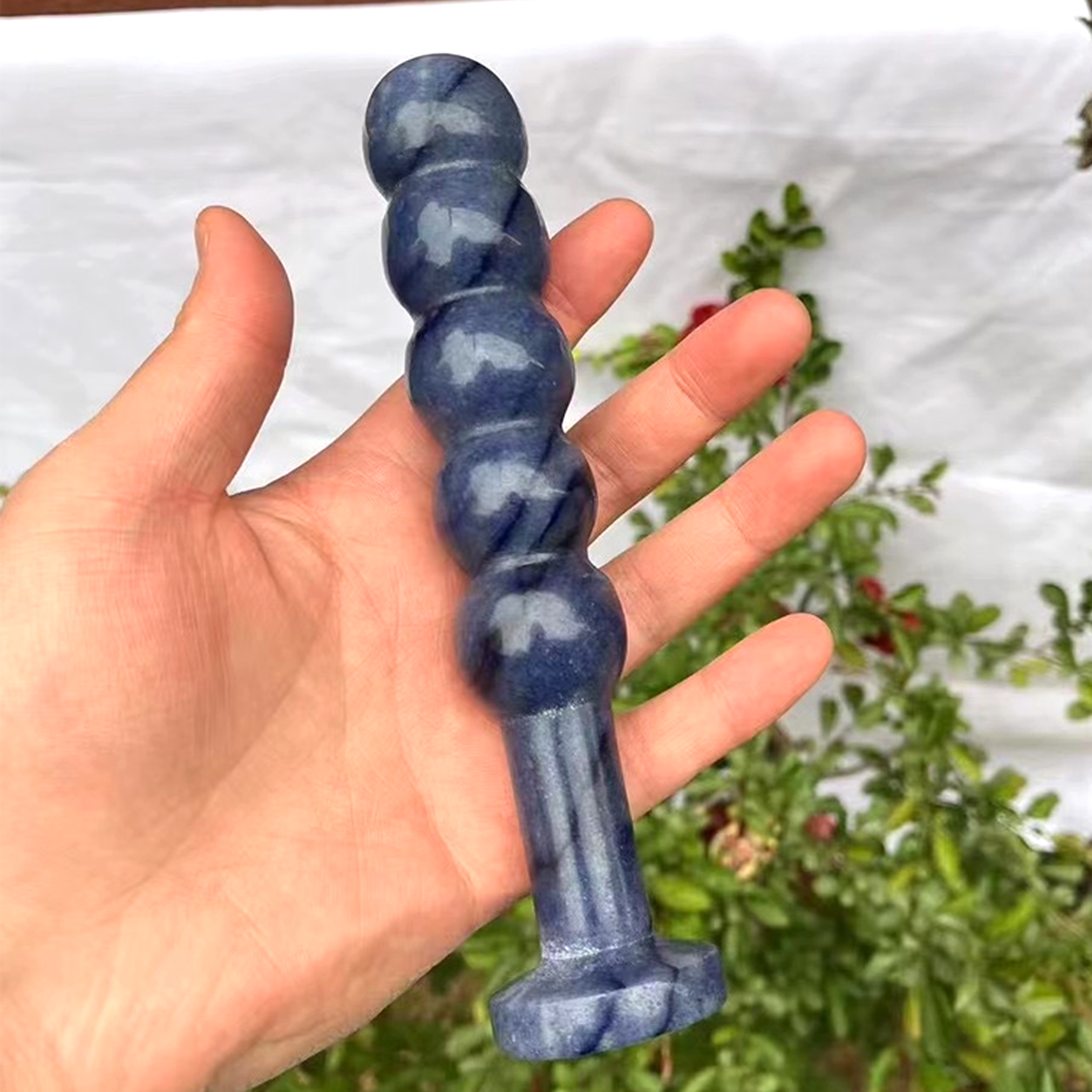 Crystal Anal Plug Black Obsidian Dildo Rose Quartz Yoni Wand Adult Sex Toys Blue Aventurine Stone Massage Anal Dildos For Women