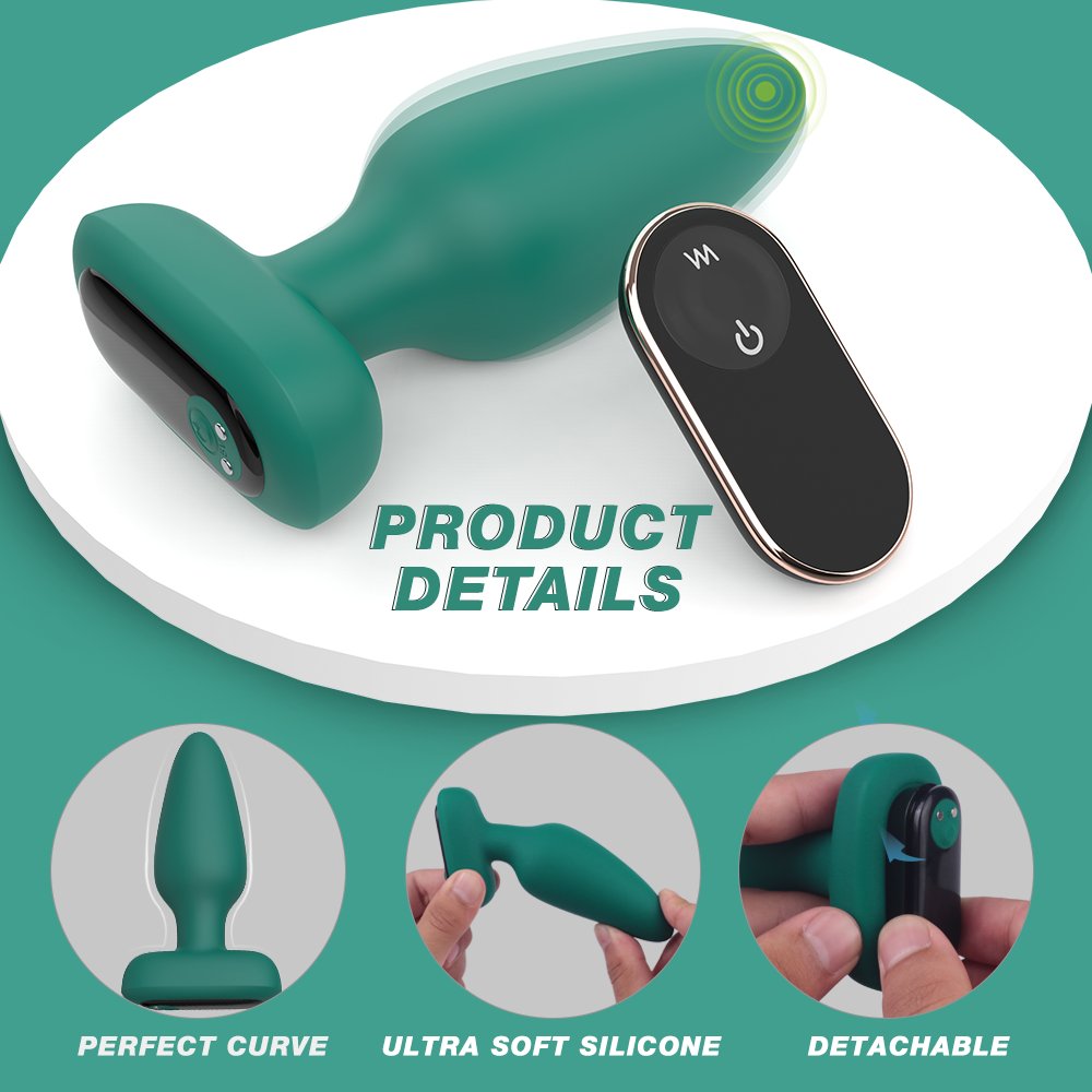 Big Expand Wireless Remote Control Silicone Waterproof Electric Vibrating Anal Butt Plug Vibrator Toys for Women