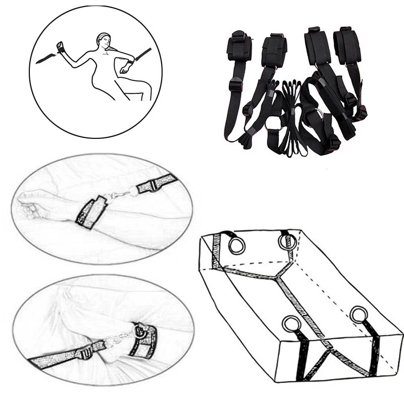 Wholesale china product 10 pcs a set leather sm adult woman toys sex adult bondage set husband and wife toy