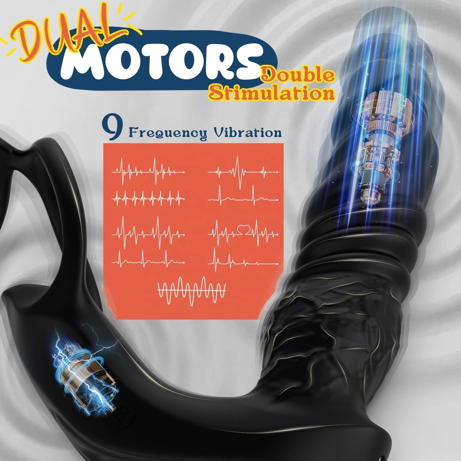 ZWFUN App Control 3 in 1 Thrusting Dildo Telescopic Butt Plug Anal Vibrator Sex Toys for Adult Men Anal Prostate Massager