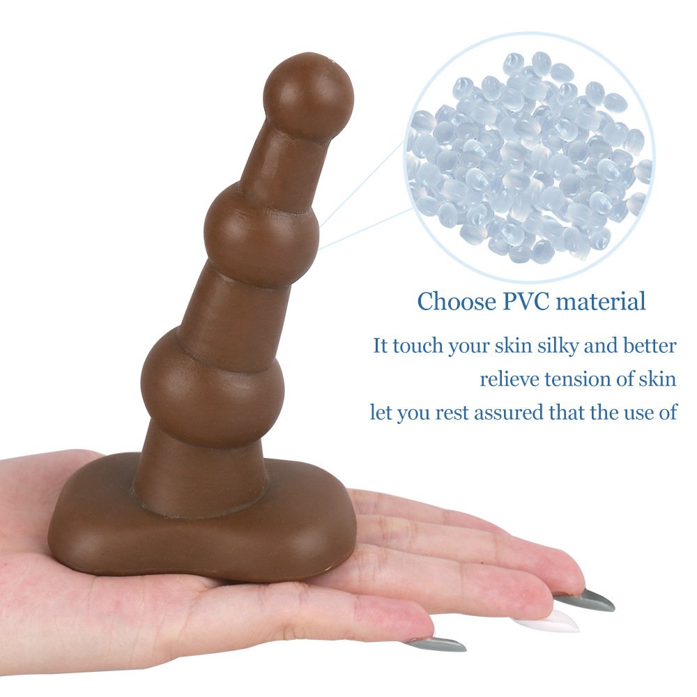 Three-Section Mini Vagina Butt Toy Anal Dildo Plug for Couples Made of Metal & Silicone Adult Sex Product