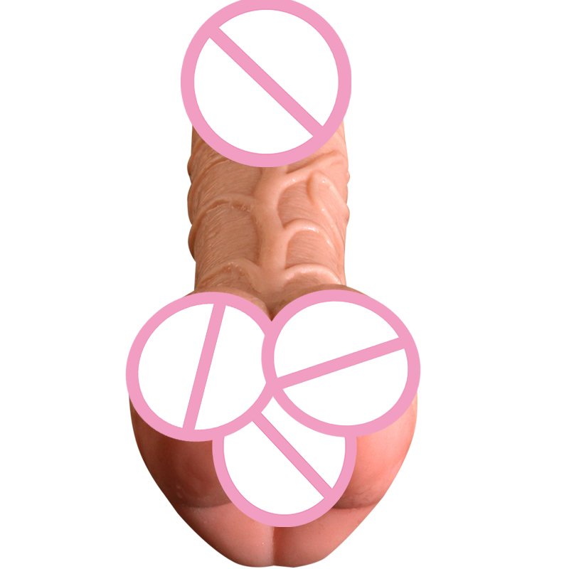2 in 1 Dildo and Anal Pussy Masturbator Soft Silicone Dildo and Pocket Pussy Gay Portable Sex Toy for Men Women Couple Gay Lesbi