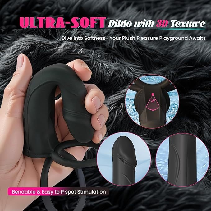 Double Point Ring Delay Lock Precision Ring and Silicone Vibrating Anal Dildo Vibrator Massage Anal sex toys for Women