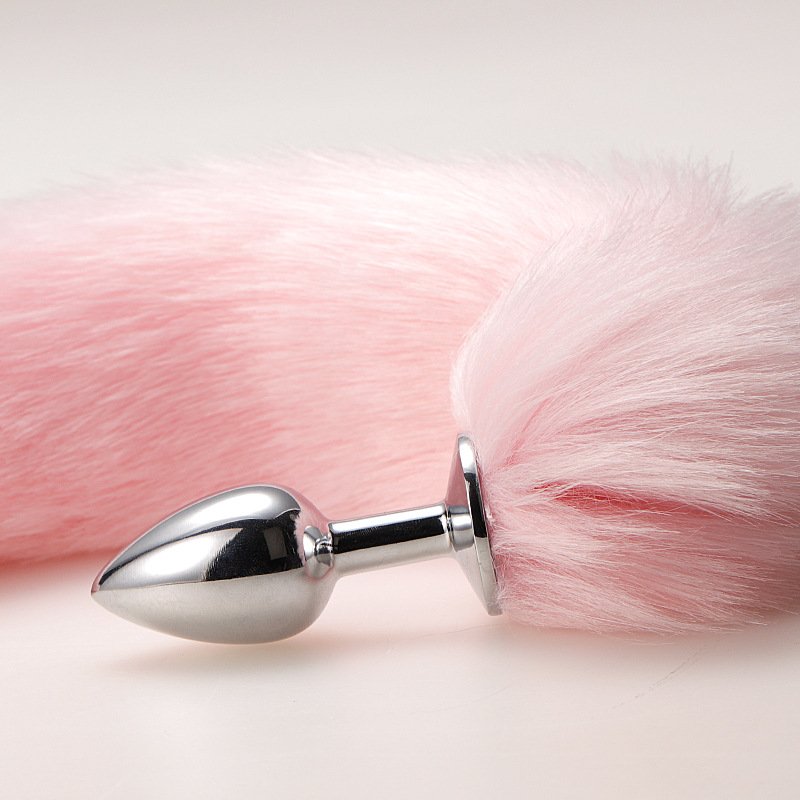 Female Long Animal Fox Tail Anal Butt Plug Ass Toy Metal Horse Rabbit Tail Sex Toy For Women
