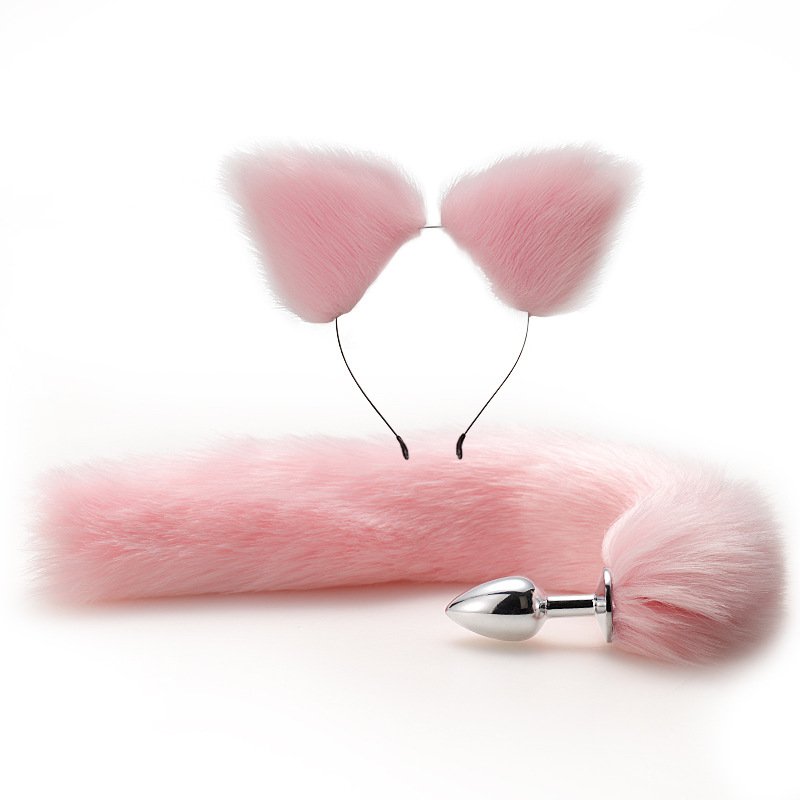 Female Long Animal Fox Tail Anal Butt Plug Ass Toy Metal Horse Rabbit Tail Sex Toy For Women