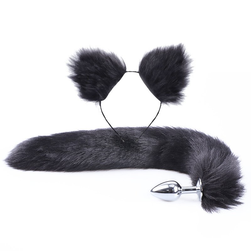 Female Long Animal Fox Tail Anal Butt Plug Ass Toy Metal Horse Rabbit Tail Sex Toy For Women