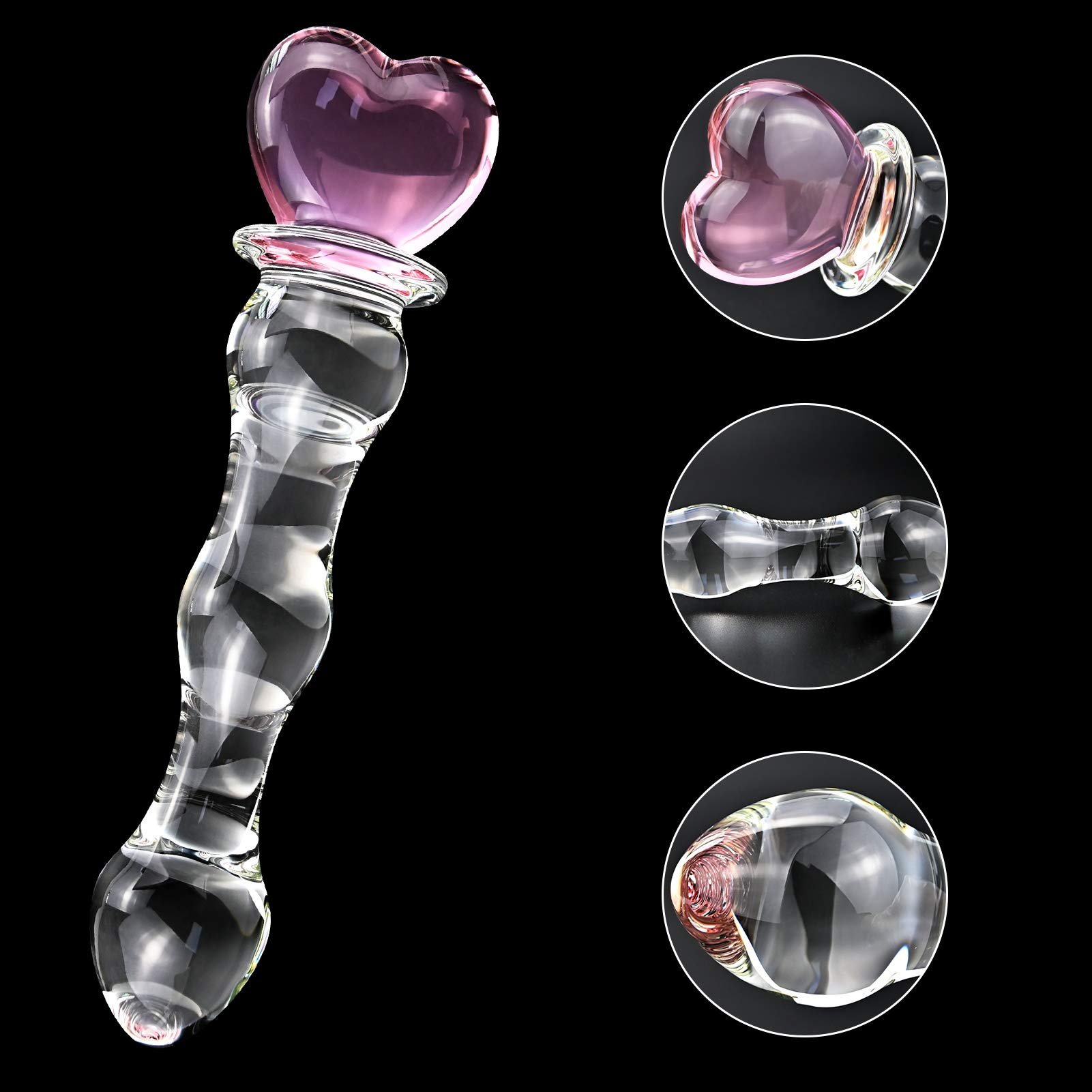 Vaginal And Anal Stimulation High-grade Crystal Beads Anal Butt Plug Glass Dildo Penis Sex Toys For male anal toy