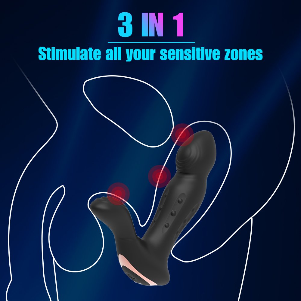 Prostate massager anal vibrator thrust up and down mode buttocks stuffed anal sex toy male sex toy