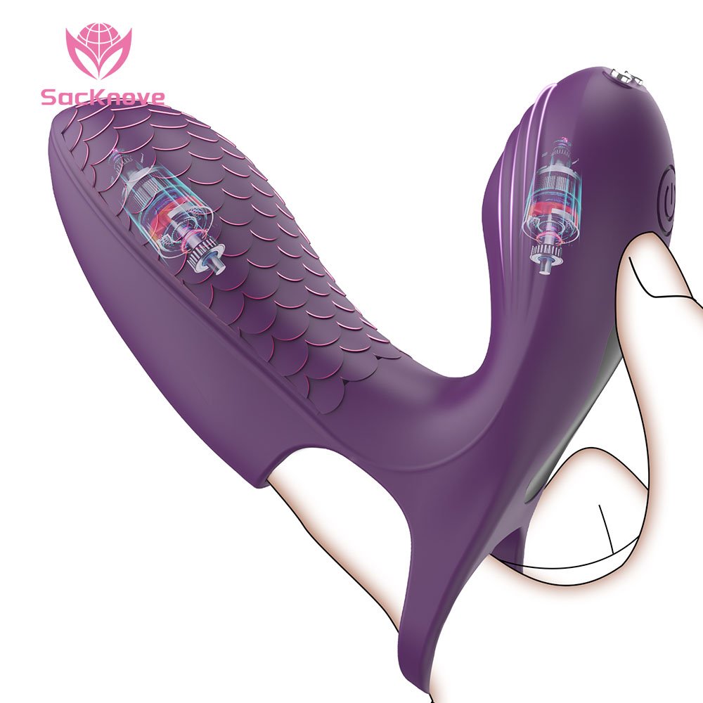 SacKnove New Upgrade Famale Pleasure Sex Toy Rechargeable 10 Speed Cock Sleeve Cover G Spot Stimulation Women Finger Vibrator