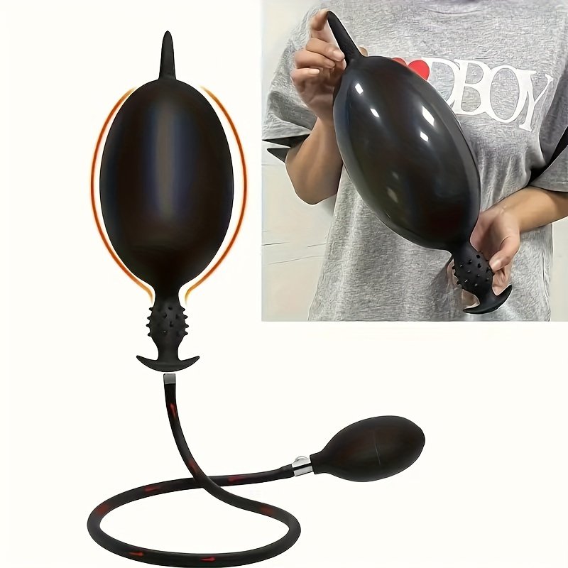 Hottest Inflatable Butt Plug Black Balloon Pump BDSM Anal Expansion with Quick Release Valve Stretching Anal Sex Toy