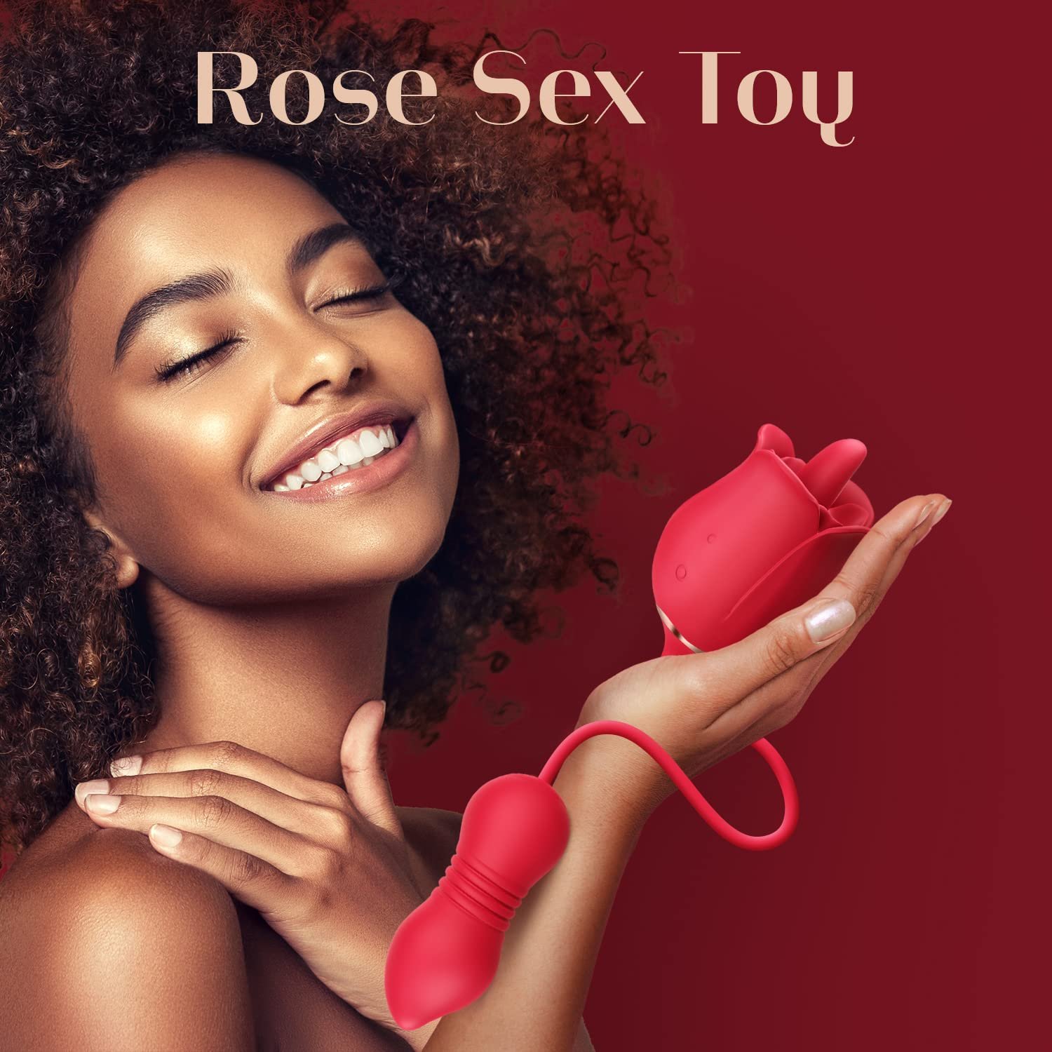 Aizhilian Amazing best seller of 3 in 1 Rose-style sucking and stretchable toe vibrator is selling at a loss