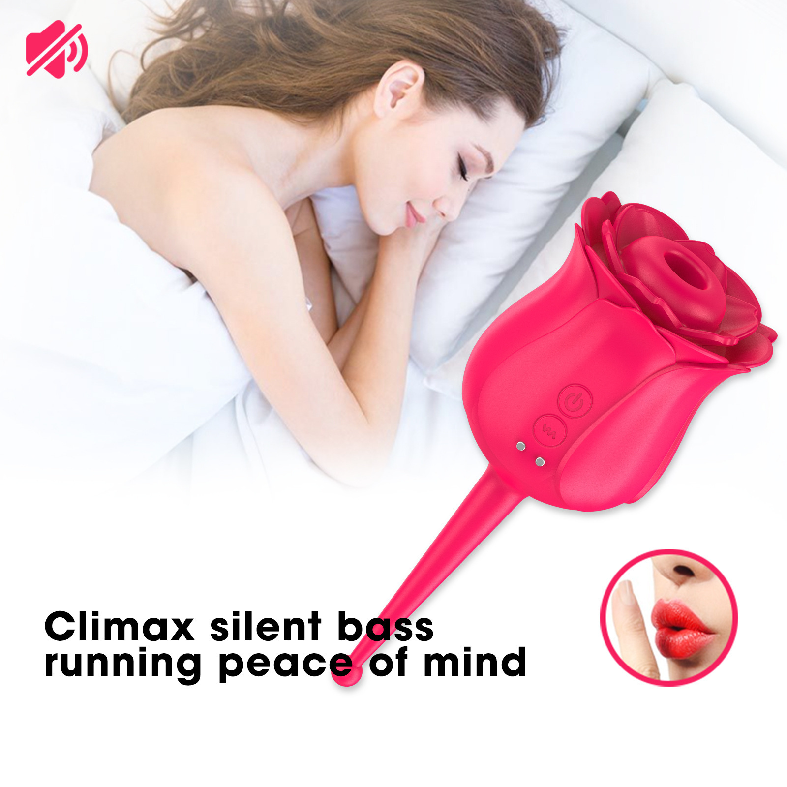 Rose Double Ended Sucking Insertion Masturbator Strong Sucking Vibration Stimulation Clitoris Nipples Anal High Quality Sex Toys