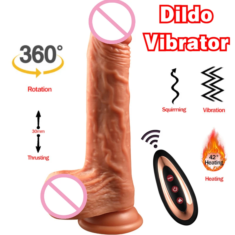 Realistic Dildo Vibrators for Women Dildos Sex Toys Heating Dick Remote Control Penis Vibrator Telescopic Dildo Anal Sex Machine