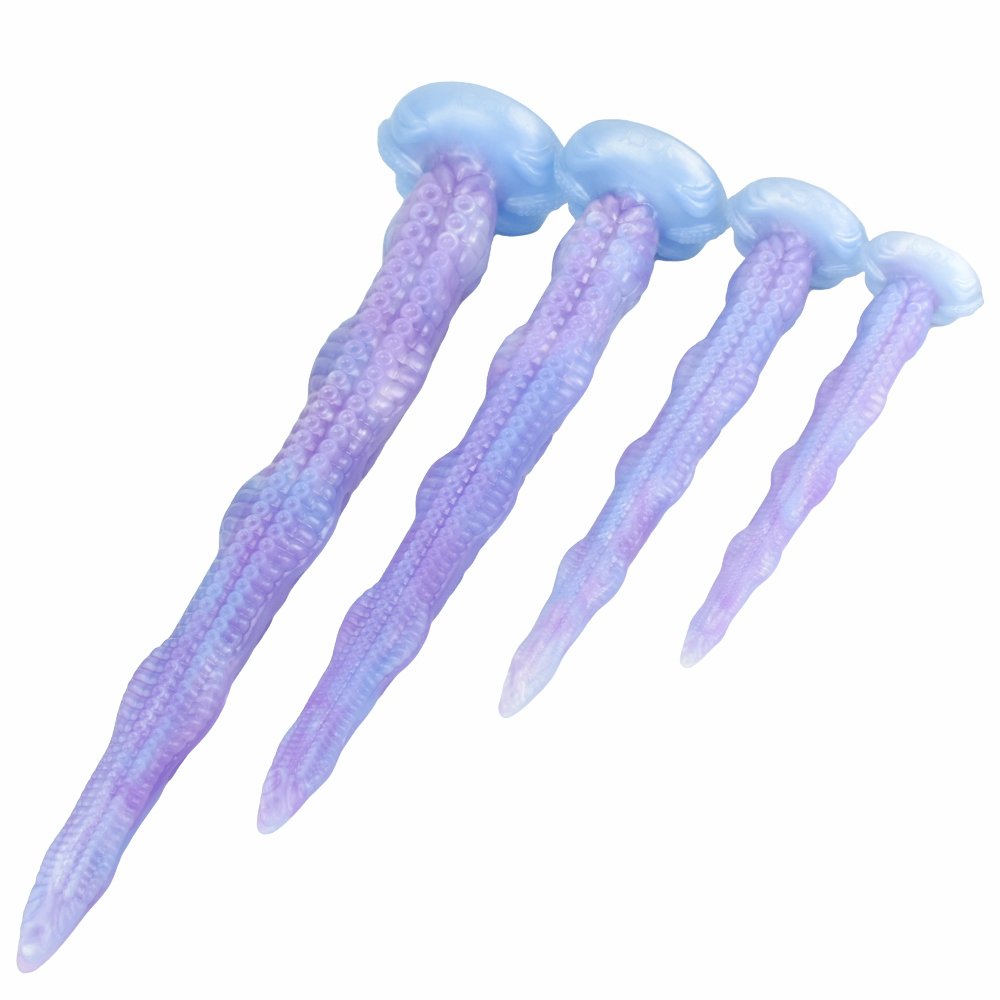 S M L XL Soft Tentacle Dildo Color Silicone Realistic Octopus Penis Adult Fantasy Anal Plug Holder Masturbation Massage