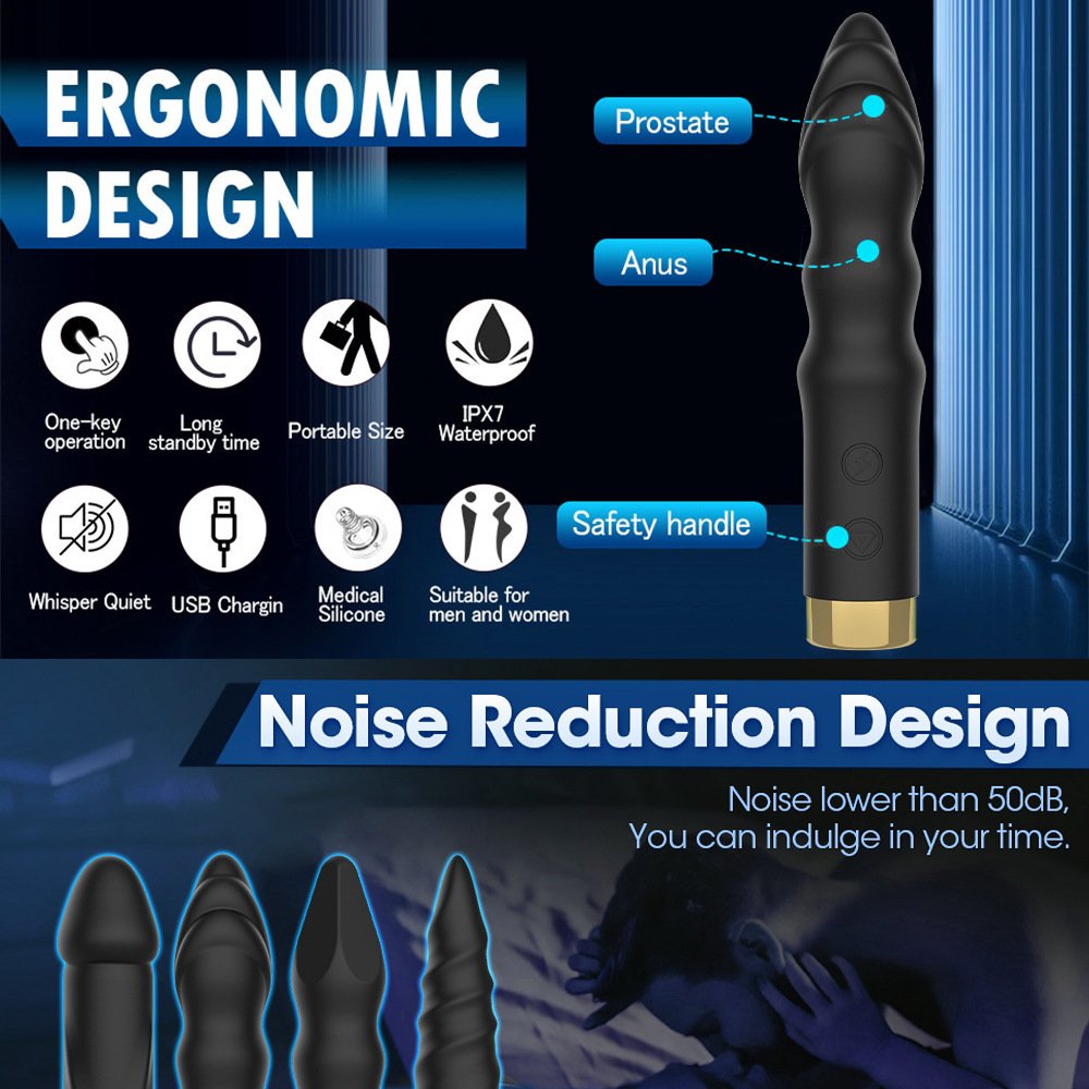 New 10 frequency strong shock silent waterproof stimulation for men and women masturbation Bullet vibrator AV Stick anal plug