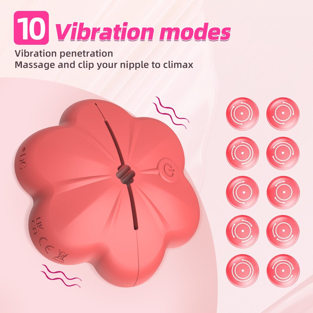 Nipple Vibrator For Women 10 Frequency Vibration Nipple Clamps Sucking Stimulator Massager Sex Toys For Adult Couples Pleasure