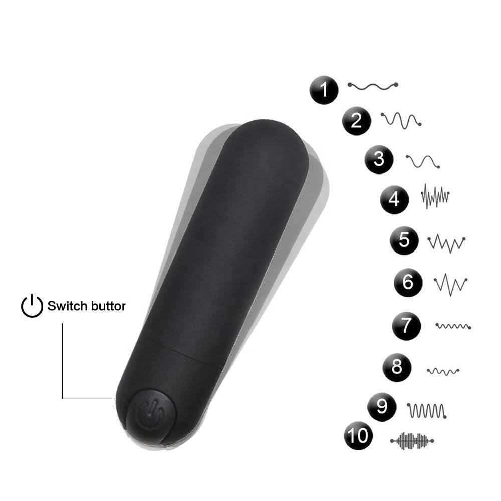 Anal Toy Stainless Steel Vibrator Bullet USB charge mini bullet vibrator toy for women masturbation sex toy for men