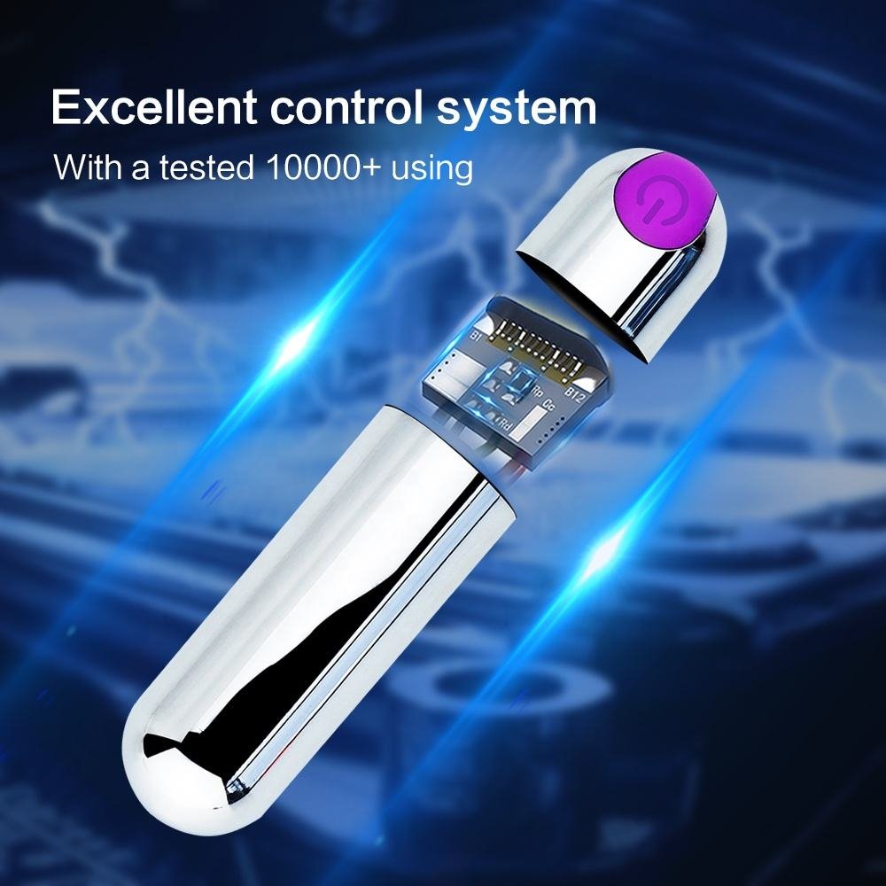 Anal Toy Stainless Steel Vibrator Bullet USB charge mini bullet vibrator toy for women masturbation sex toy for men
