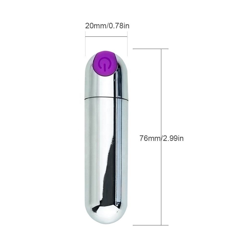 Anal Toy Stainless Steel Vibrator Bullet USB charge mini bullet vibrator toy for women masturbation sex toy for men