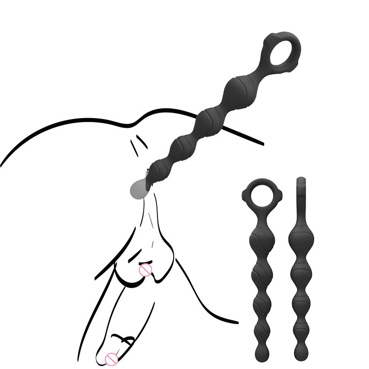 Anal Toys for Men Women Silicone Anal Plug Vibrating Long Anal Beads Prostate Massage Vibrator Butt Plug
