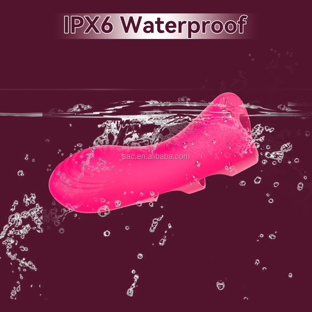 SacKnove Lady Flirt Massage Silicone Finger Sleeve 10 Frequency Stimulator G Spot Finger Sex Toy Vibrator For Woman Couples