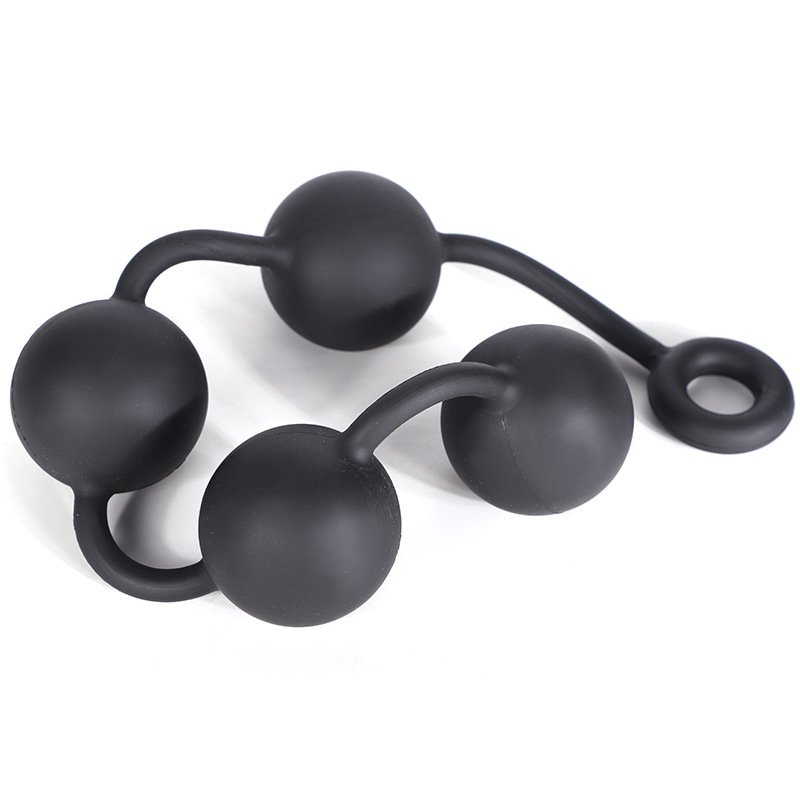 4 Balls Erotic Expand Training G-spot Silicone Butt Plug with Pull Ring Anal Beads Ass Funny Sex Toys For Women Men