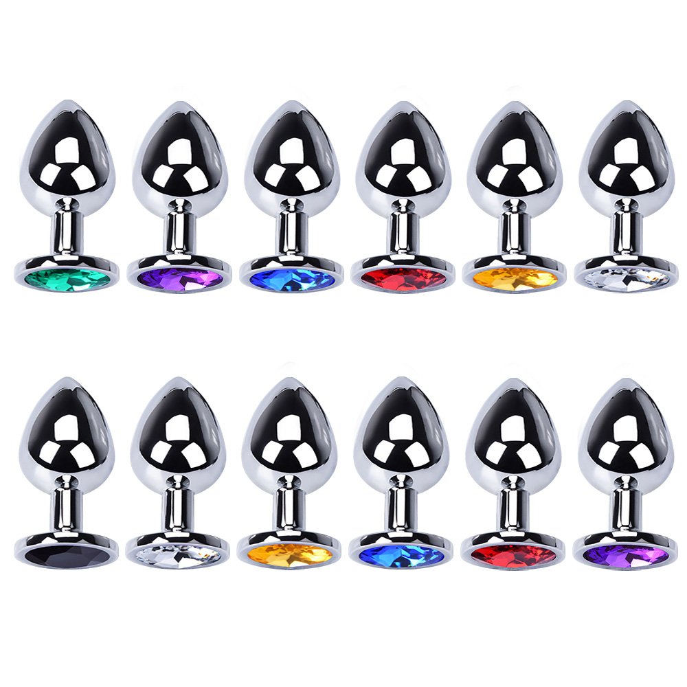 HMJ 3Pcs/Set S M L Metal Anal Plug Stainless Sexy Toy Crystal Jewelry Women Adult Sex Toy Butt Jewel Anal Plug For Men