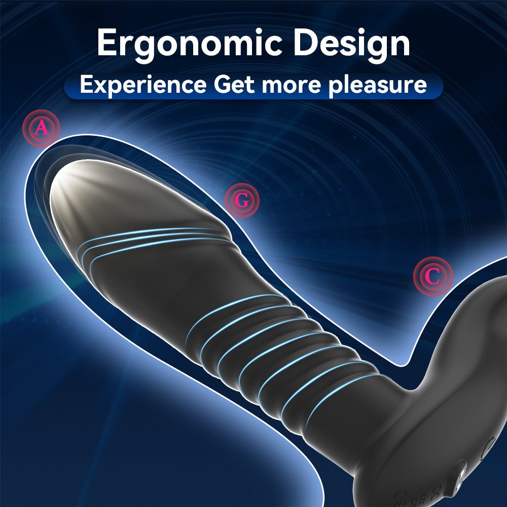 Silicone Full body coated RC Anal Plugs Training Prostate Massage Strong Vibrating Telescopic butt Plug Adult Sex Toys for Men