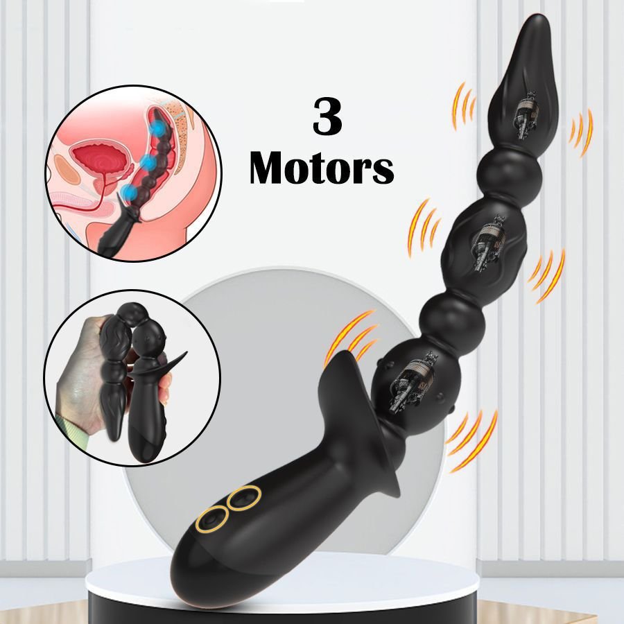 25 Models 10 Vibration Modes Erotic Prostate Massager Silicone Long Anal Beads Butt Plug Vibrator Sex Toy Butt Plug