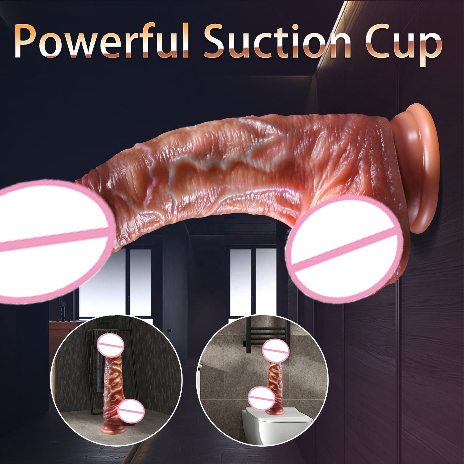 Realistic Movable Foreskin Dildos Soft Silicone Cock Dildo For Vaginal Anal Play Strong Suction Cup Adult Sex Toys For Couples