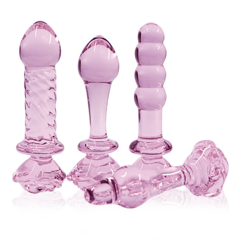 Wholesale butt plug sex toys Glass anal Plug Women Anal Coach for women dildo erotic massager stimulation anal coach
