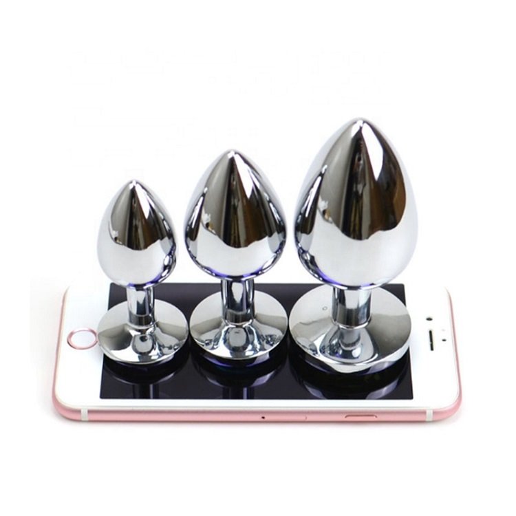 Factory Wholesale Cheap Silver Metal Jewel Anal Plug Sex Toys Dilator Multi Size Stainless Steel Crystal Butt Plug