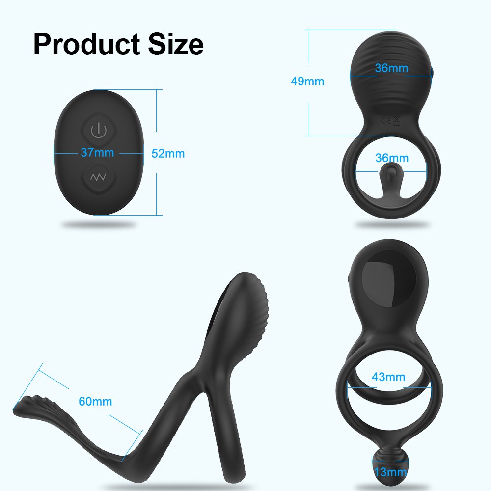 Alwup Vibrating Clitoris Stimulator Strong Penis Erect Cock Ring Erection Enhance Sex Ability Product Sex Toys For Men Couple