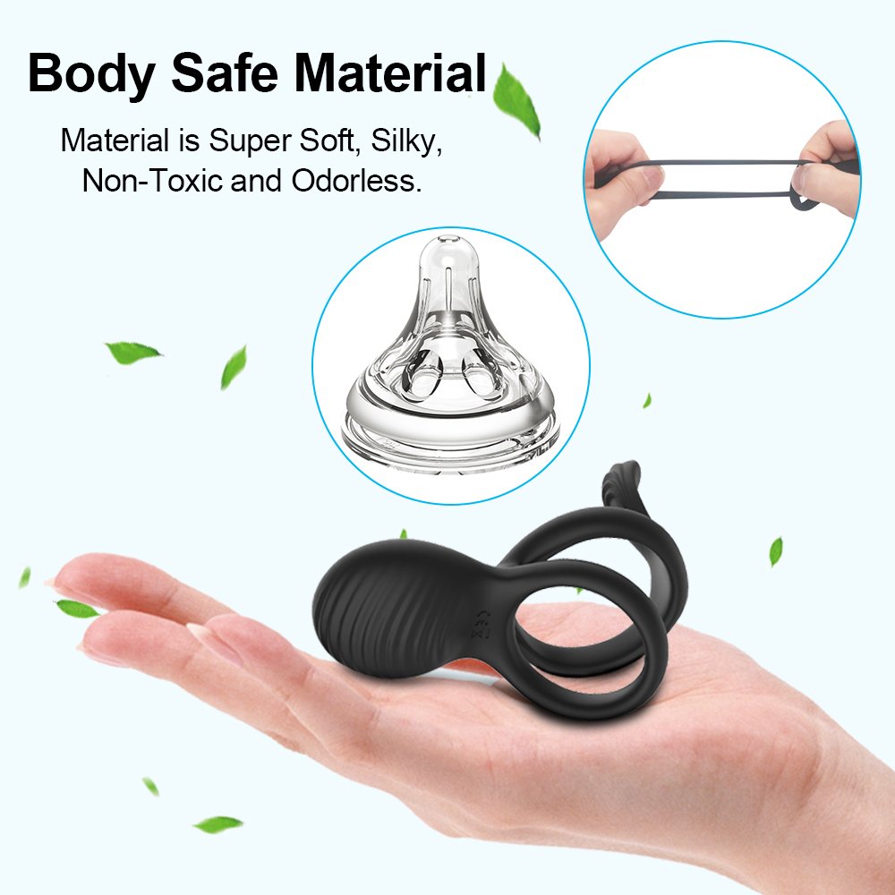 Alwup Vibrating Clitoris Stimulator Strong Penis Erect Cock Ring Erection Enhance Sex Ability Product Sex Toys For Men Couple