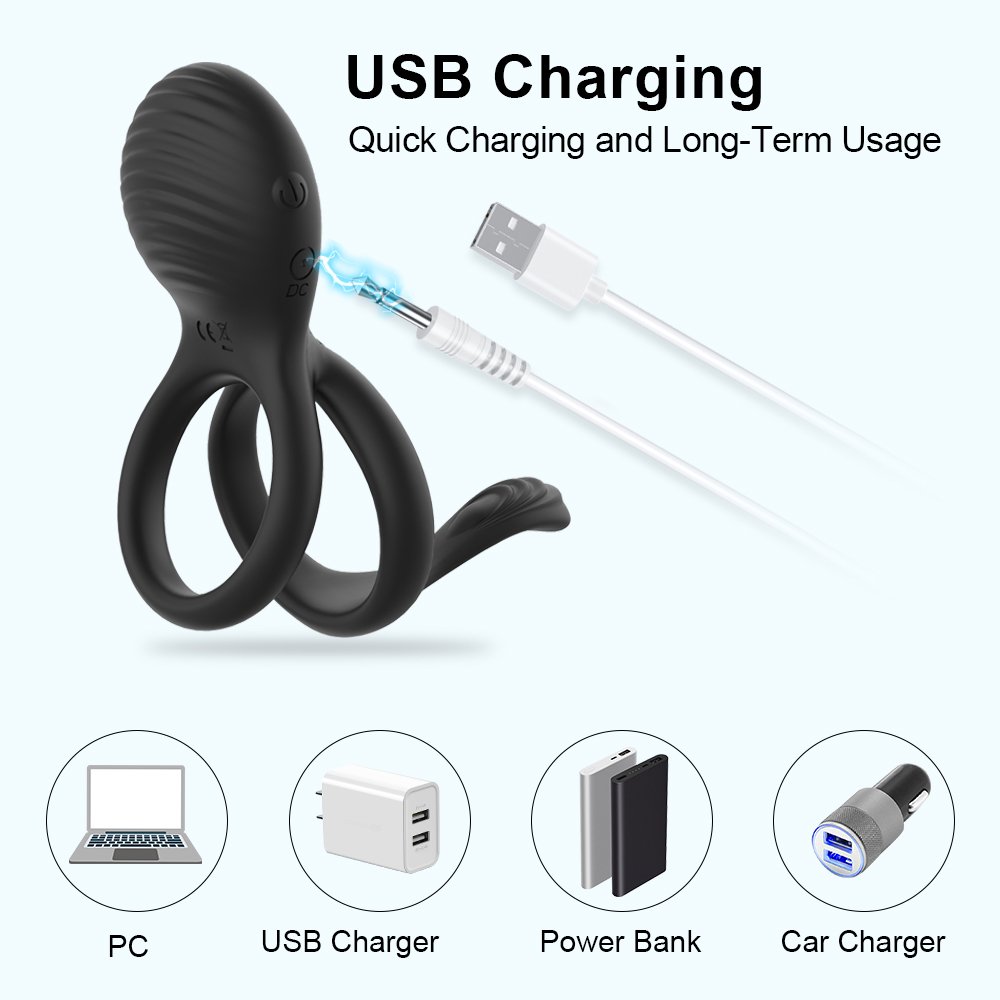 Alwup Vibrating Clitoris Stimulator Strong Penis Erect Cock Ring Erection Enhance Sex Ability Product Sex Toys For Men Couple