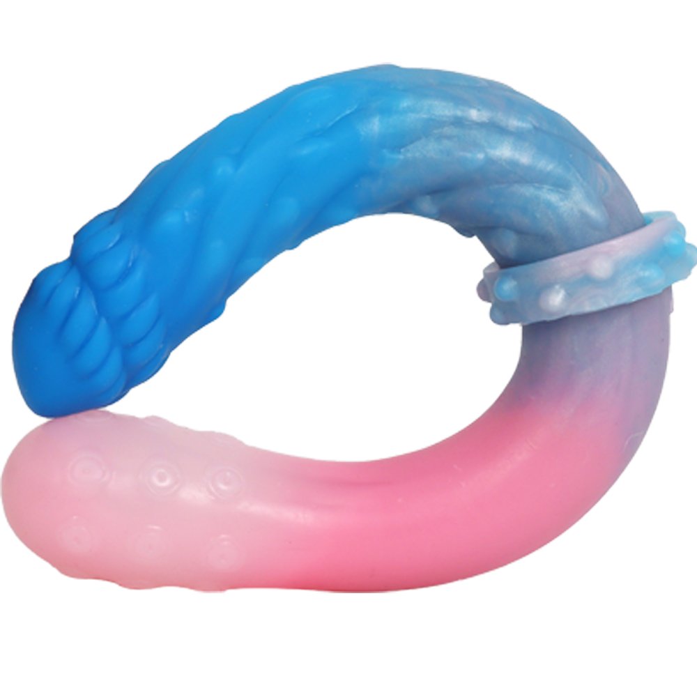 Colorful dual-purpose simulated penis pull homosexual masturbation anal and vaginal masturbation double headed stick sex toys