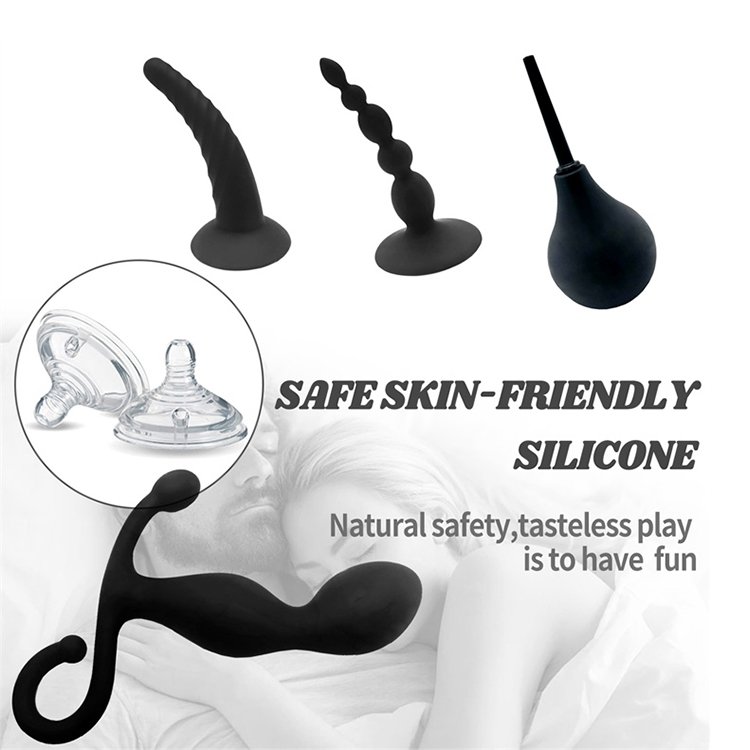 juguetes anales 4pcs anal plug set adult toys sex products full silicone anal pump for beginners