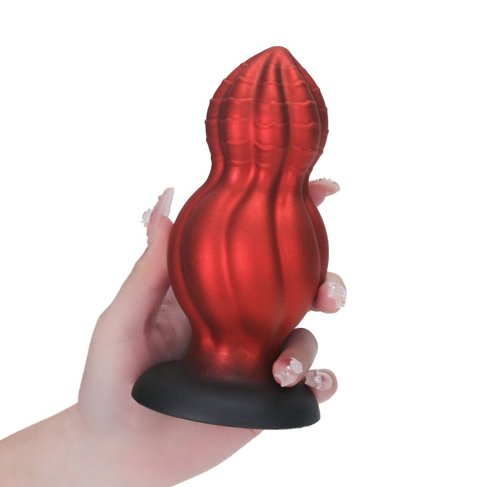 New Design Large Soft Silicone Adult Butt Plug Set Red Thrust Anal Sex Dildo Unisex Adult Sex Toy