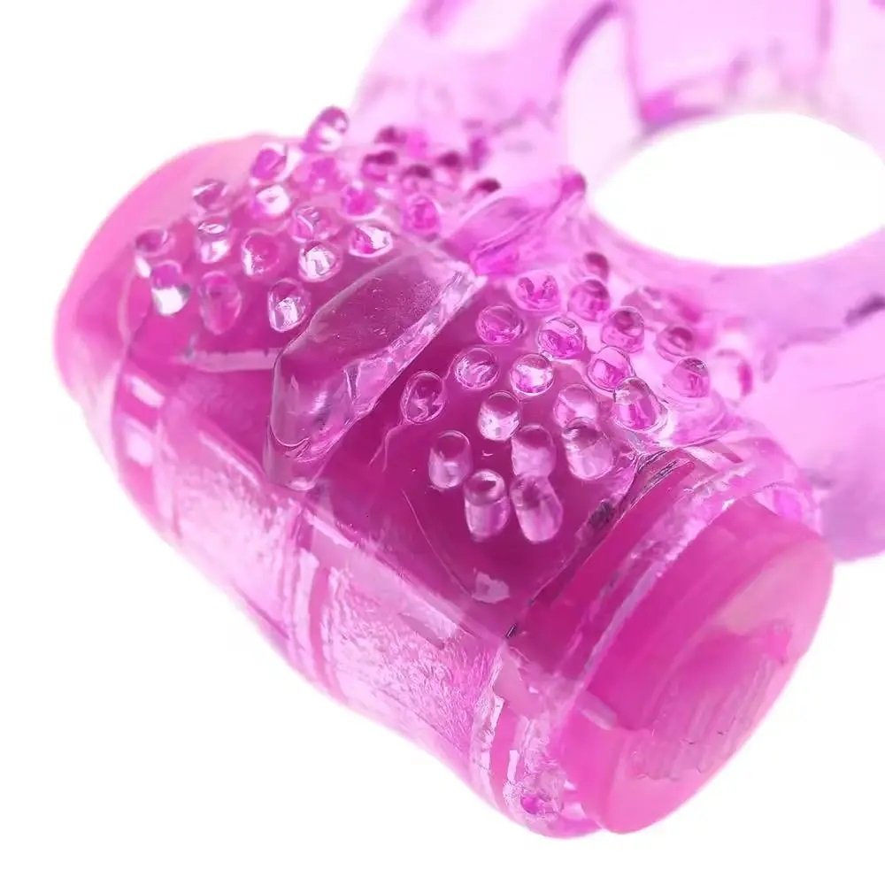 Vibrating Cock Penis Ring Erotic Vibrator Rubber Male Products Delay Ejaculation Butterfly Cock Ring For Men Adult Sex Toy