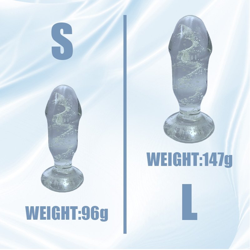 Classic Glass Crystal Transparent Glow in the dark Anal Plug anal dildo penis female butt plug Sex Toys For Men And Woman