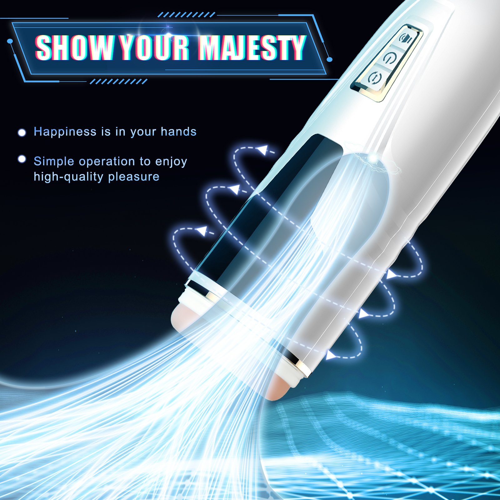 Juicy Lamour 0.72Kg Rotating Telescoping Male Masturbator Automatic Masturbation Machine Sex Toys For Men Latex
